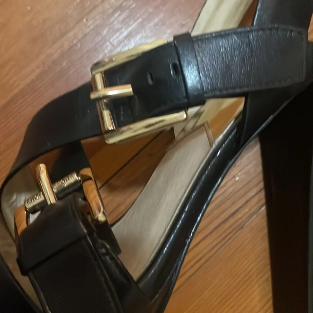 Michael Kors Black Evie Platform Heels - Picture 6 of 8